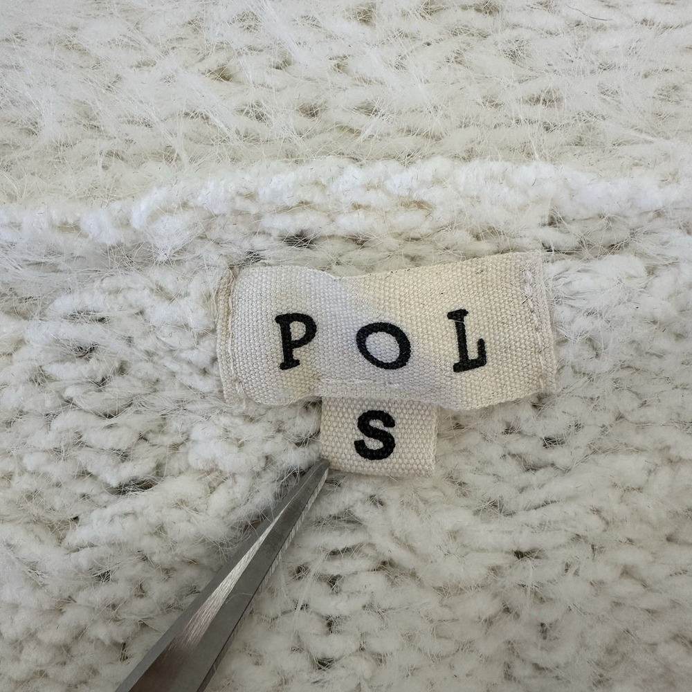 Pol Cardigan Sweater Embellished Pearls Rhinestones Oversize Small - Picture 10 of 11